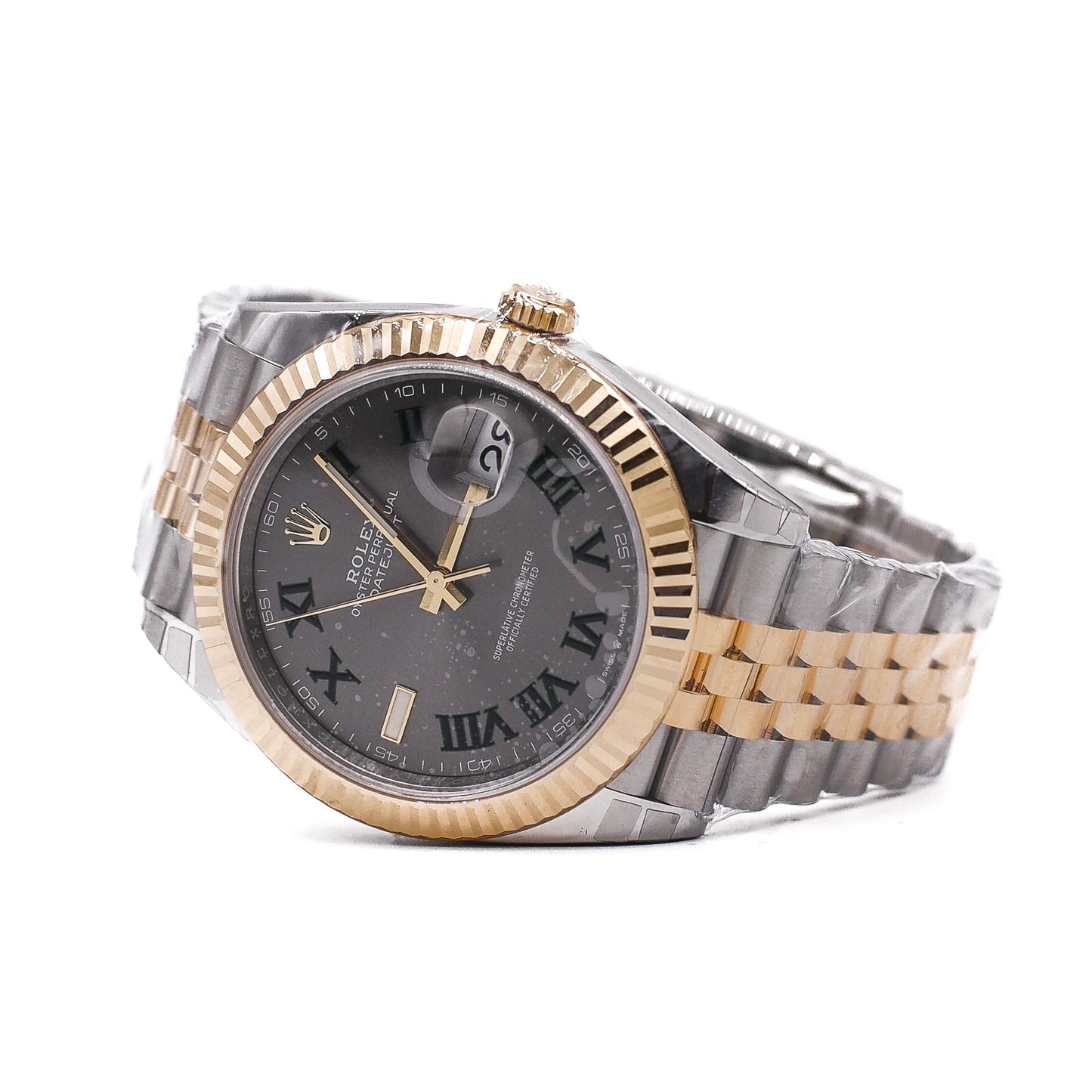 2024 Rolex Datejust 41mm 18K Yellow Gold / Stainless Steel Wimbledon Dial Jubilee 126333