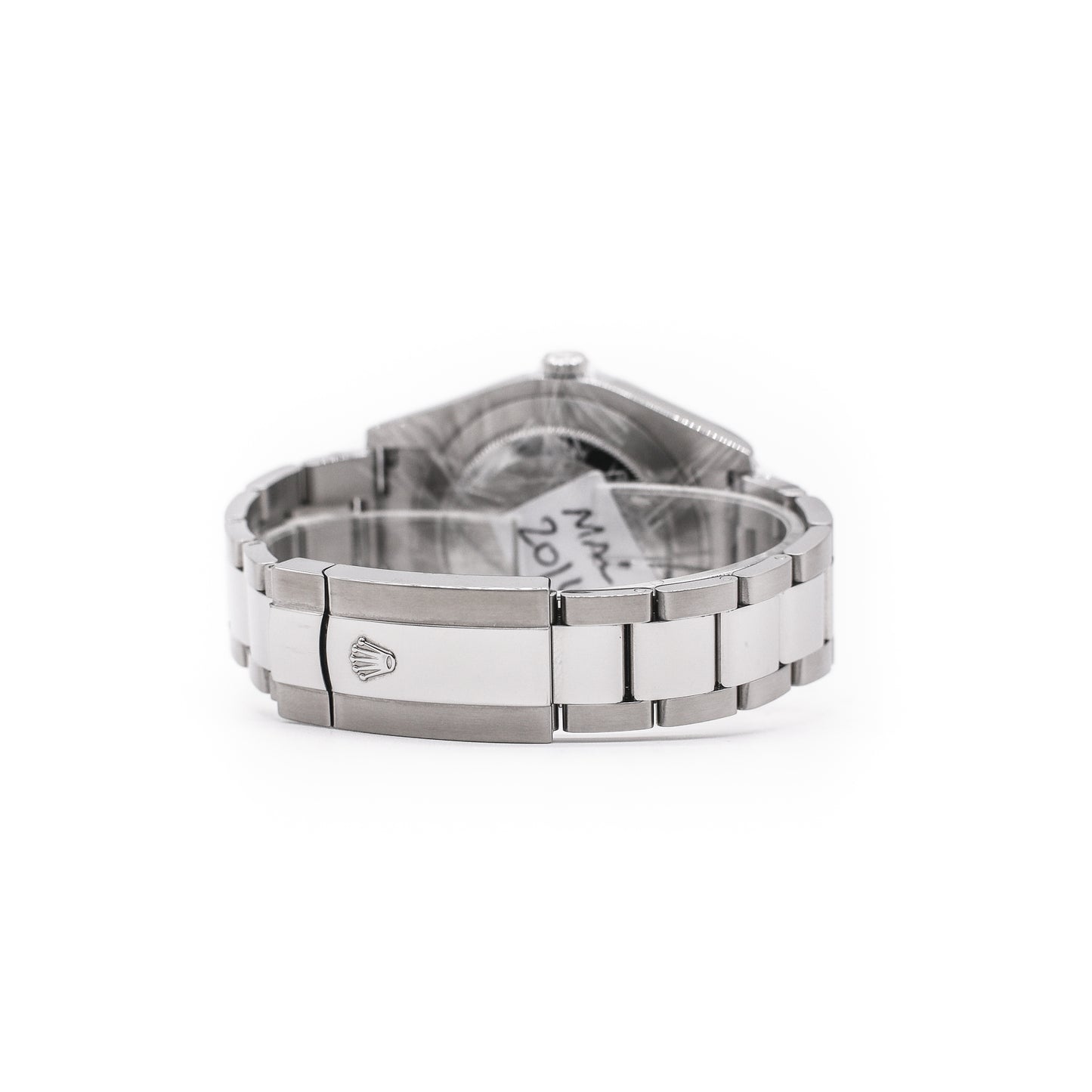 2014 Rolex Datejust 41 Rhodium Diamond Dial Fluted Bezel 116334