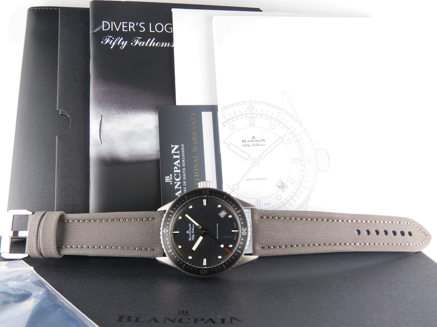 Blancpain Fifty Fathoms Bathyscaphe Titanium 120 Hours Power Reserve Anthracite Dial 5000 1210 G52A New February 2026