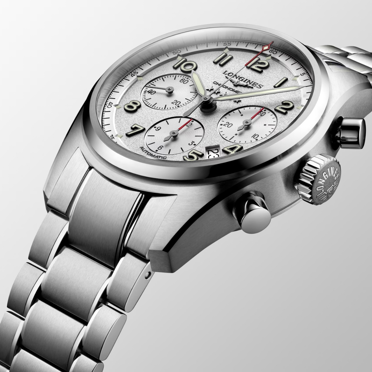 [BNIB] LONGINES SPIRIT AUTOMATIC CHRONOGRAPH SILVER 42MM *L3.820.4.73.6*