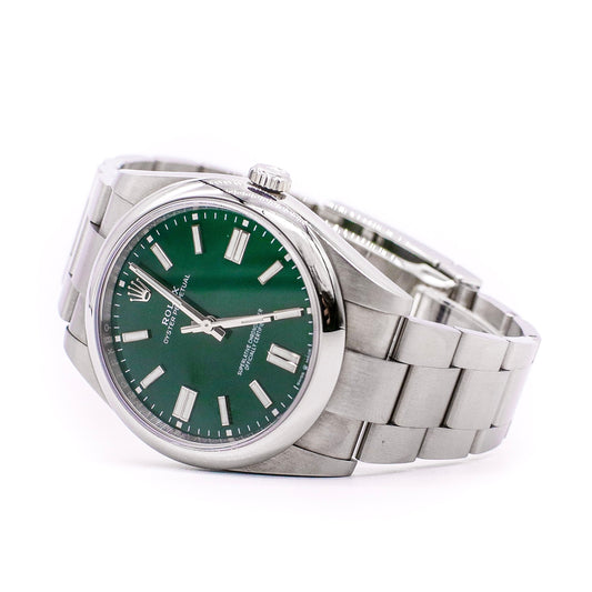 2022 Rolex Oyster Perpetual Green Dial 41mm 124300