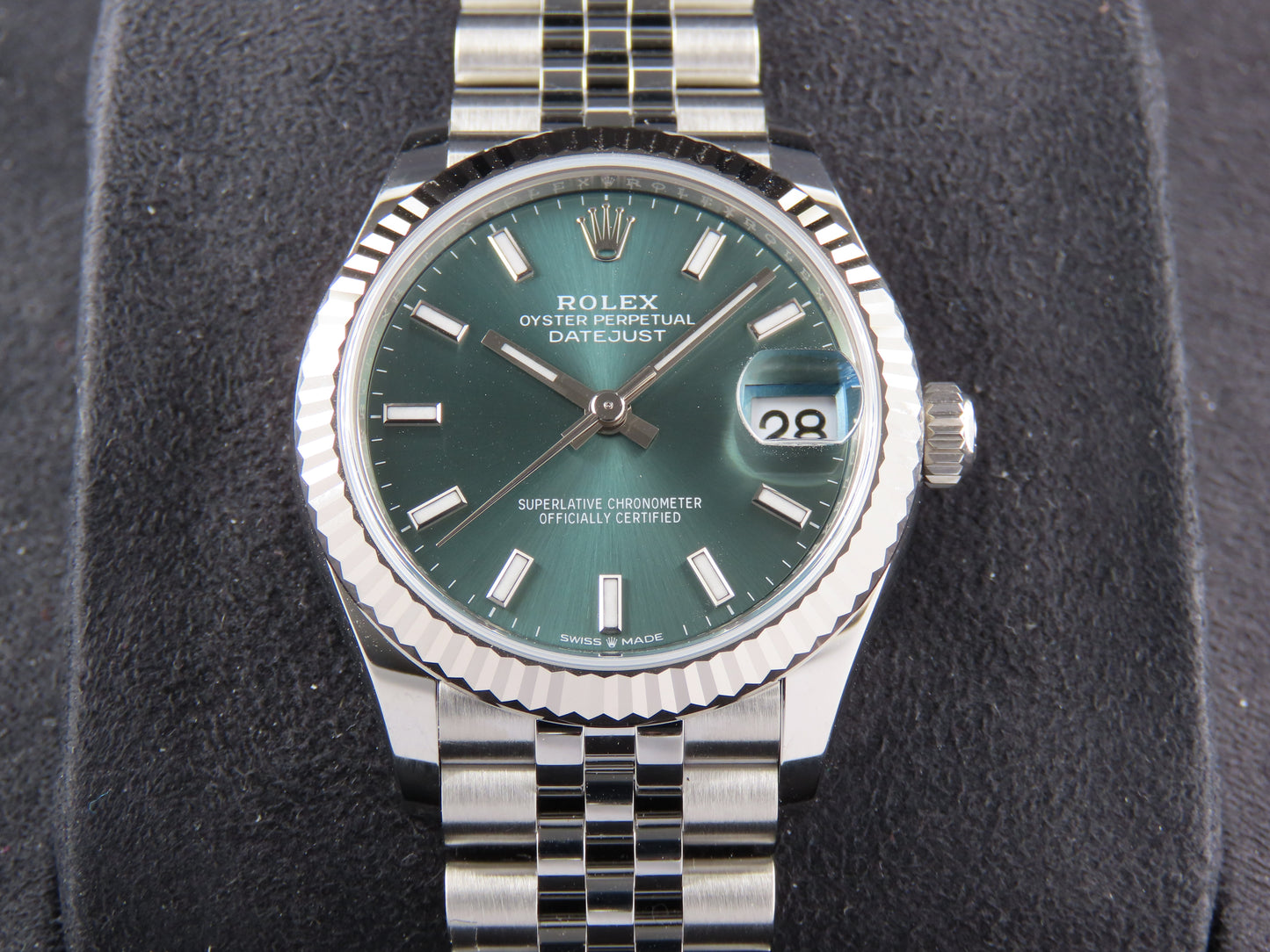 Rolex Datejust 31 Green Dial Jubilee 278274 New March 2026