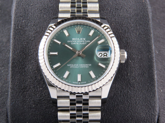 Rolex Datejust 31 Green Dial Jubilee 278274 New March 2026