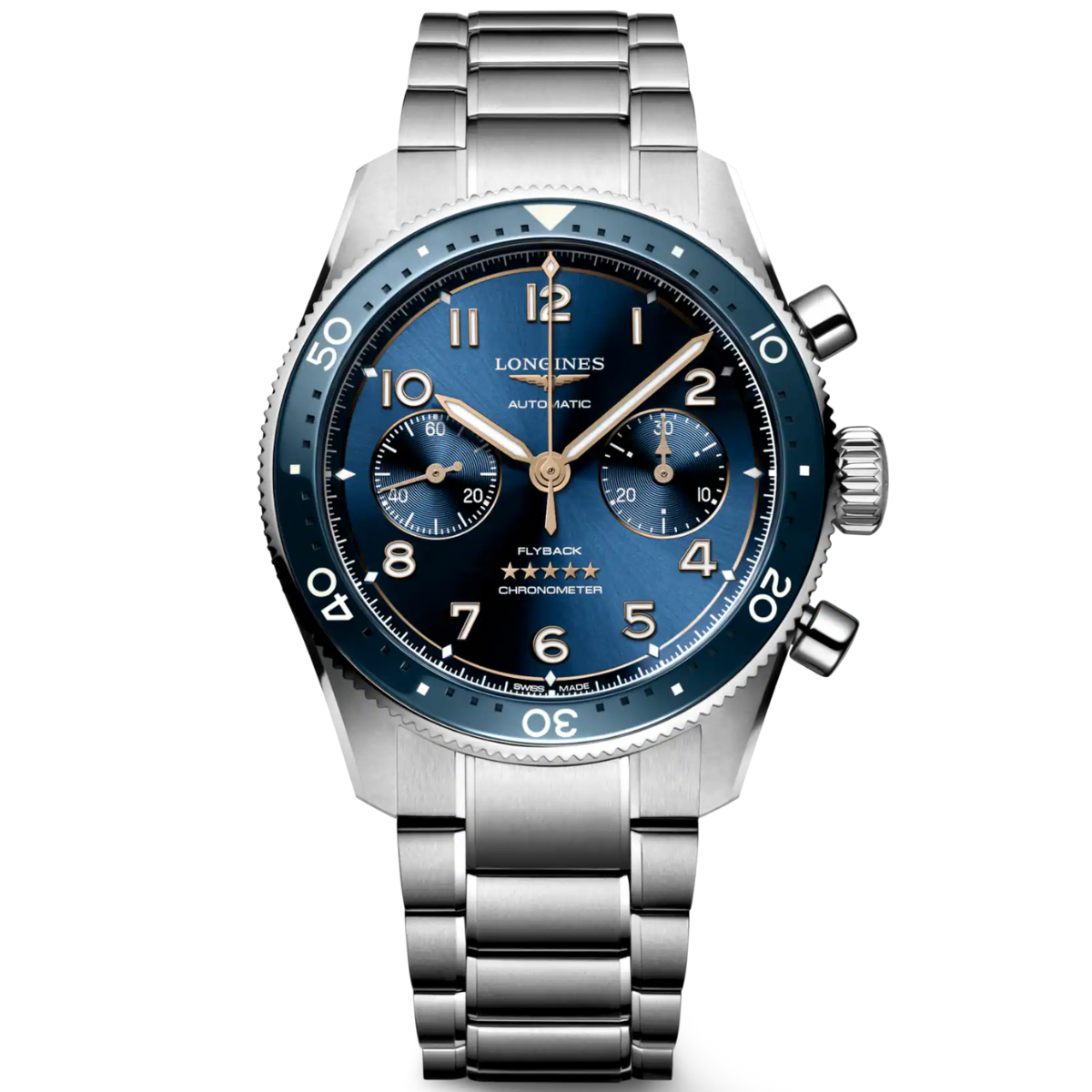 [BNIB] LONGINES SPIRIT FLYBACK CHRONOGRAPH BLUE 42MM *L3.821.4.93.6*