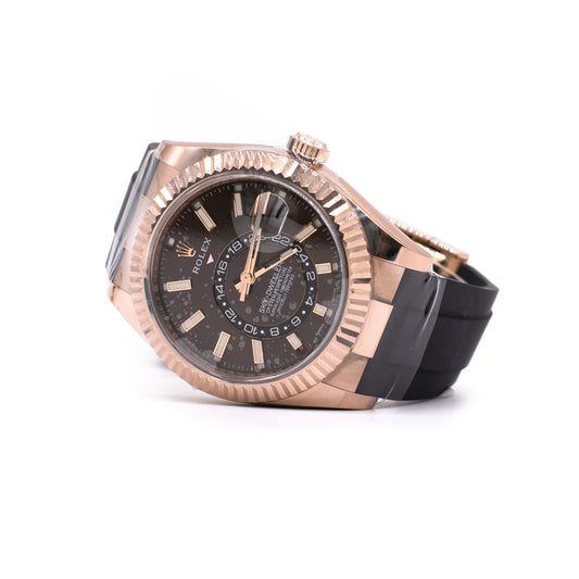 2022 Rolex Sky Dweller 18K Rose Gold Oyster Flex 326235